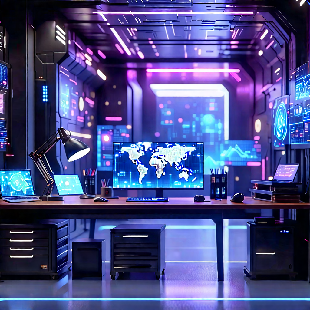 Aerospace Technology In Tech Office With Image, There