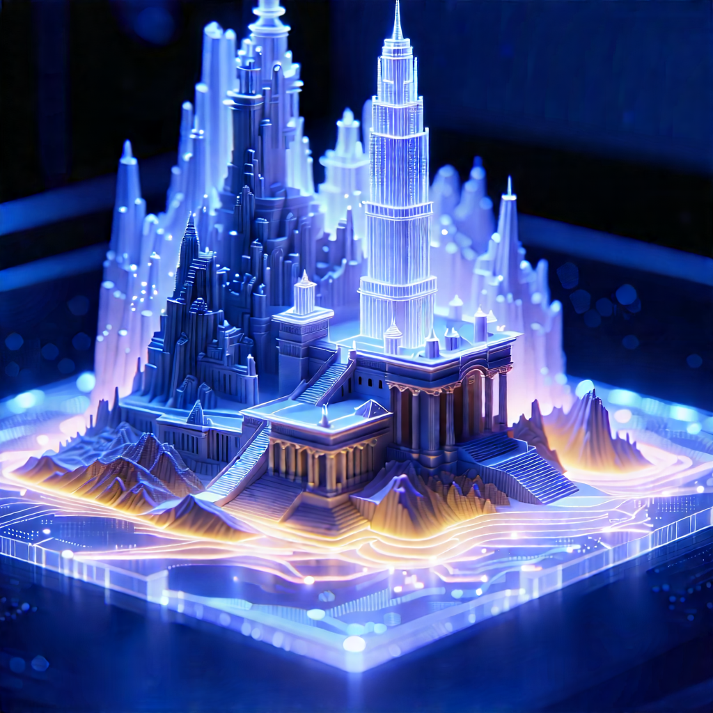 3d Printer With Holographic Projection With Large, Intricate