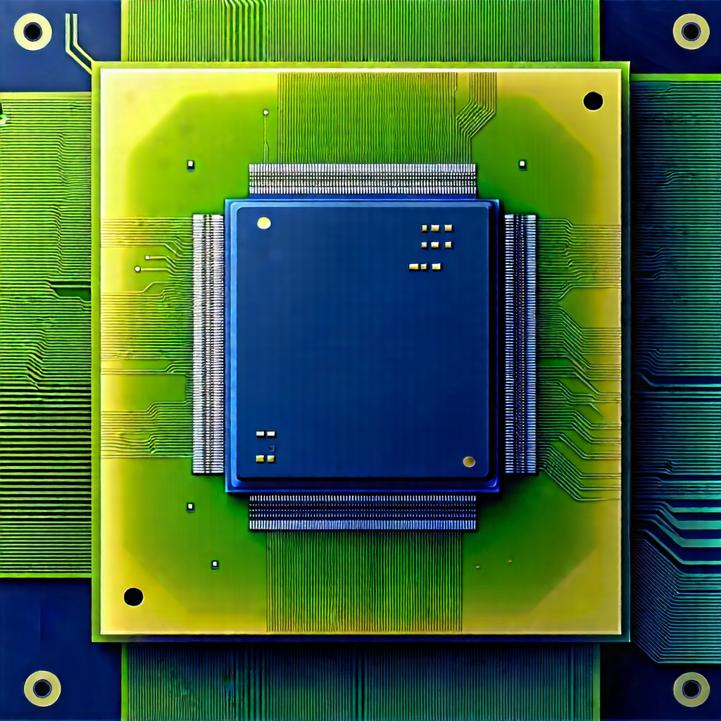 Close-up of microprocessor