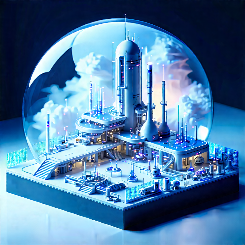 Futuristic research laboratory