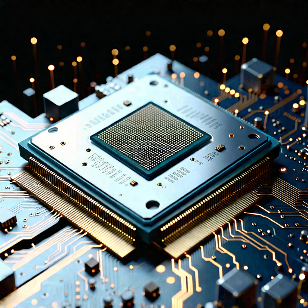 Close-up of microprocessor