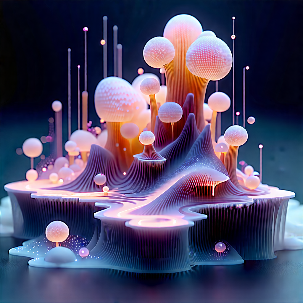 3d Printer With (digital:1.26) Particles With Image, There