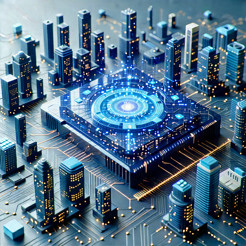 Financial Technology In Field Deployment With Futuristic Cityscape