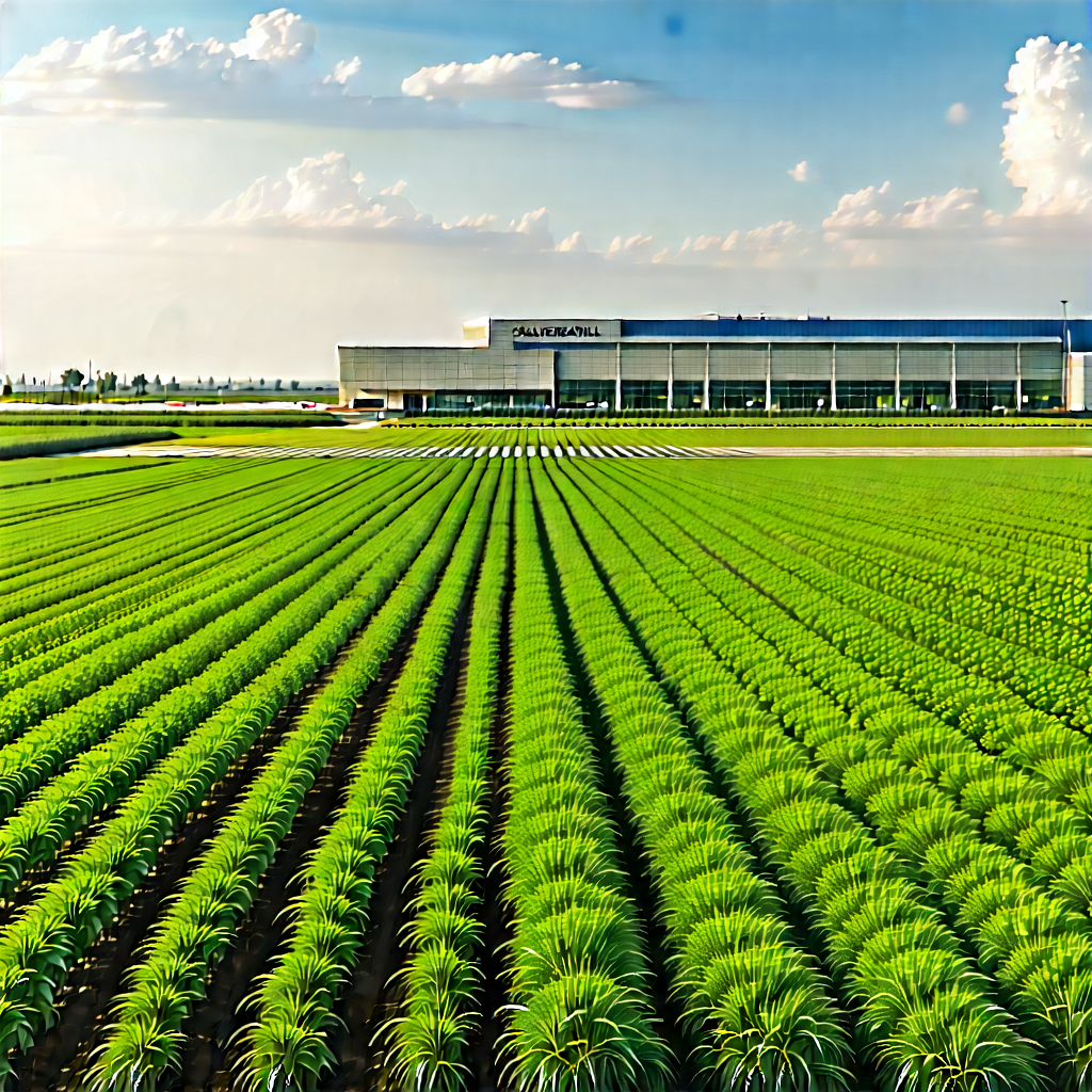 Agricultural Technology In Manufacturing Facility With Large Field