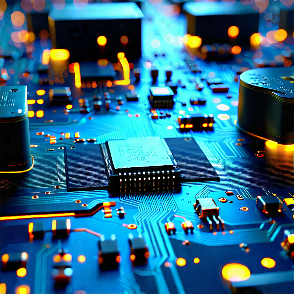 Close-up of electronic circuit