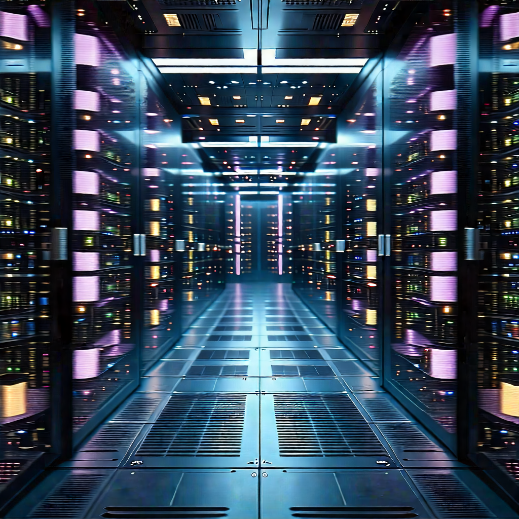 Futuristic server room