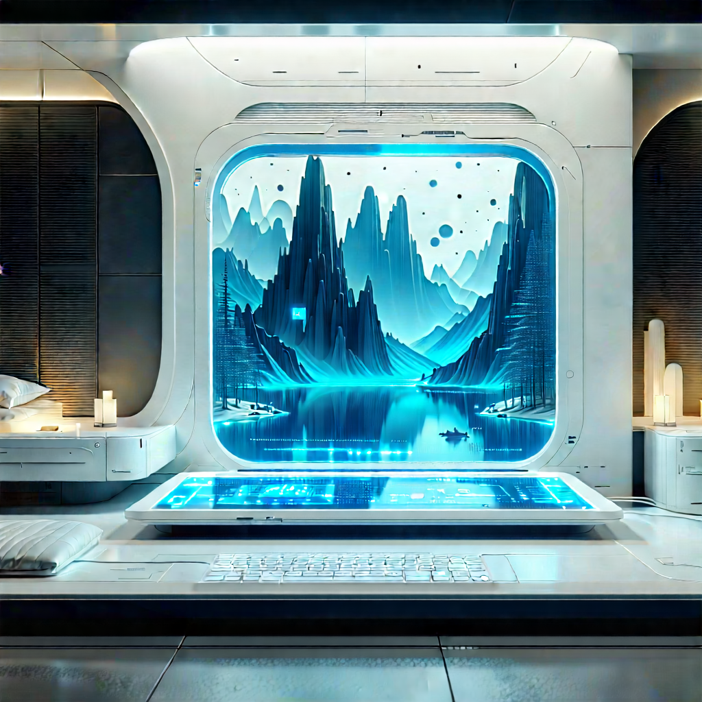 (futuristic:1.23) Smart Home With Image, There