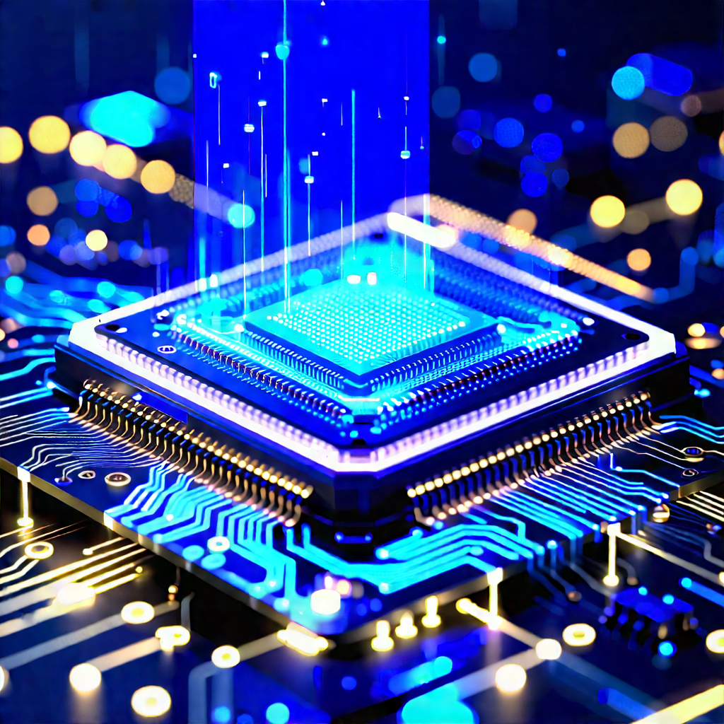 Microchip with holographic projection