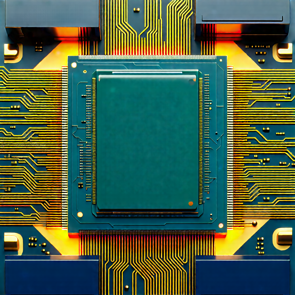 Close-up of microprocessor