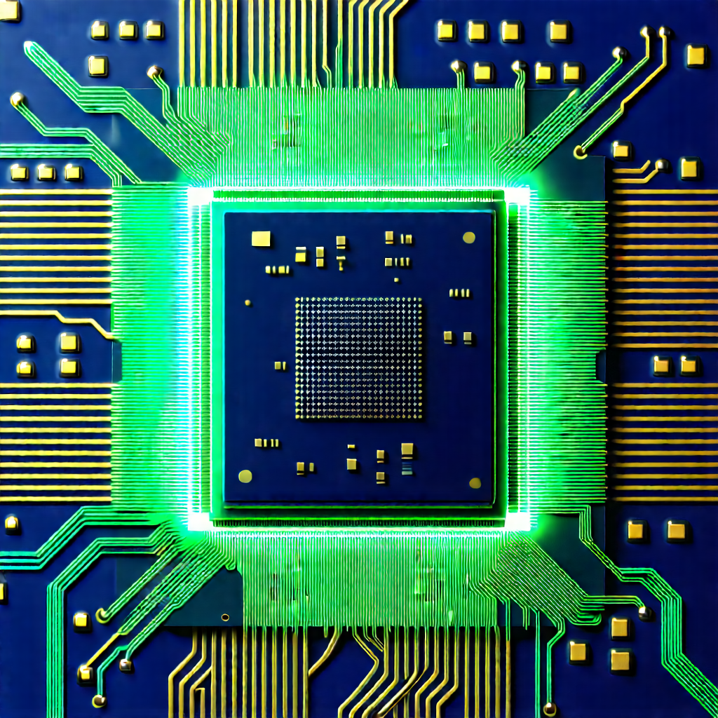 Close-up of microprocessor