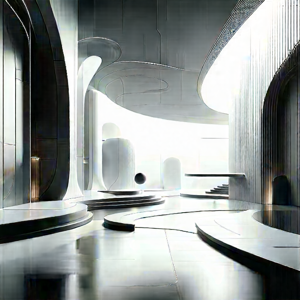 Futuristic Innovation Hub With Futuristic Scene,