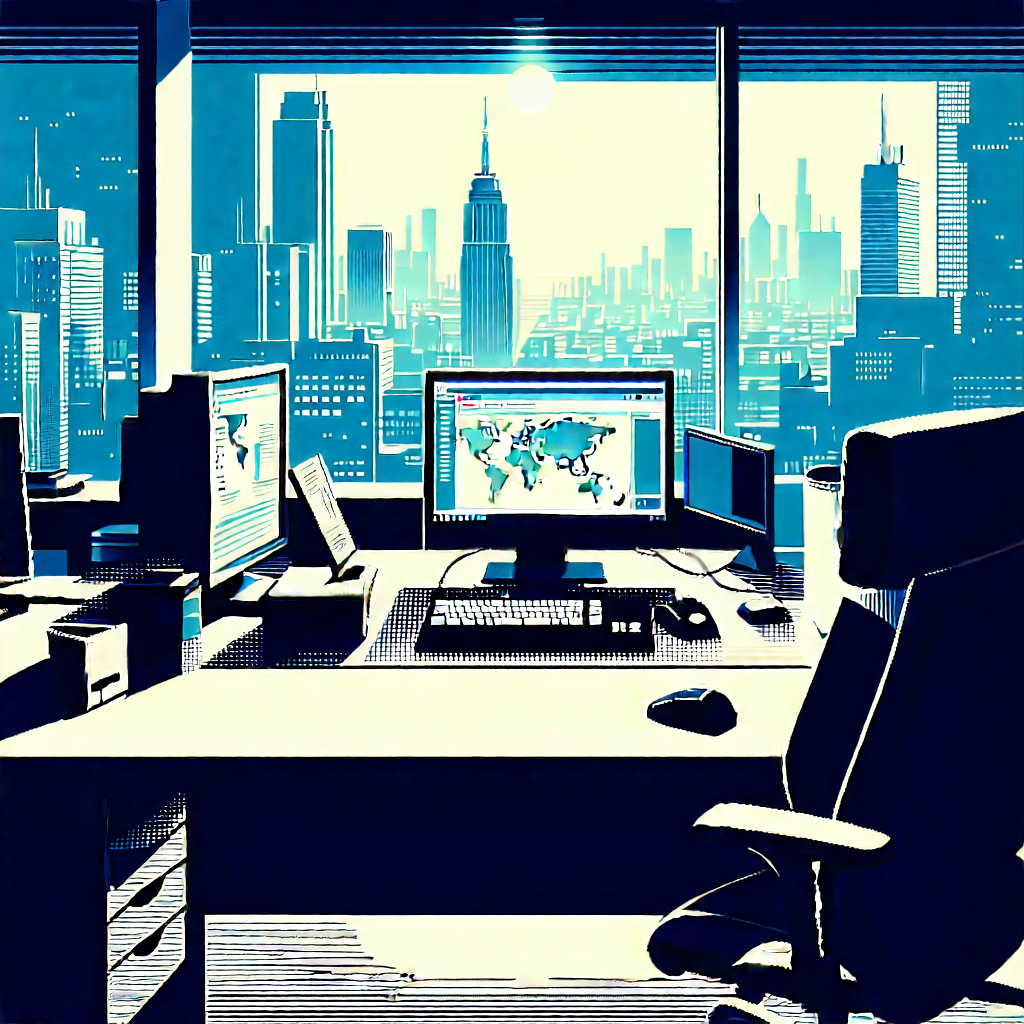Financial Technology In Tech Office With Image, There