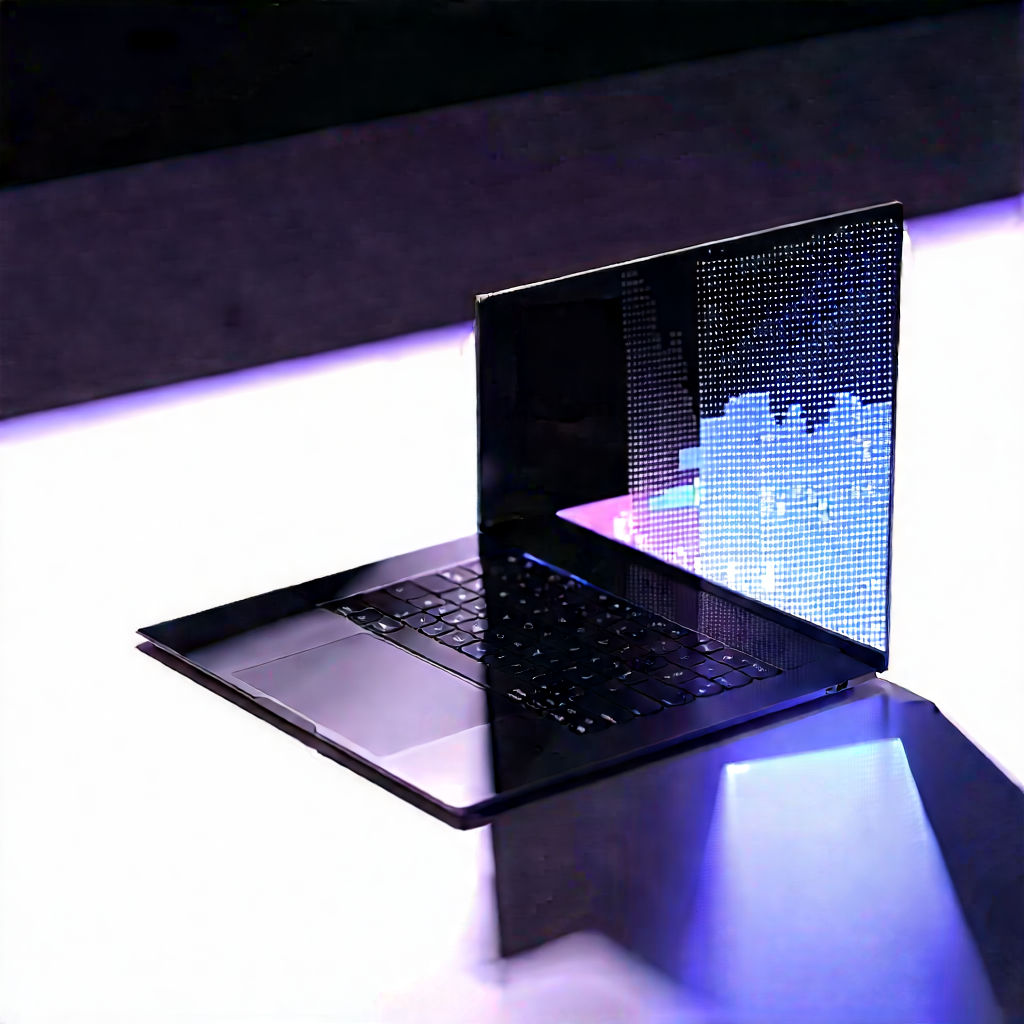 Laptop With Holographic Display With Laptop Computer
