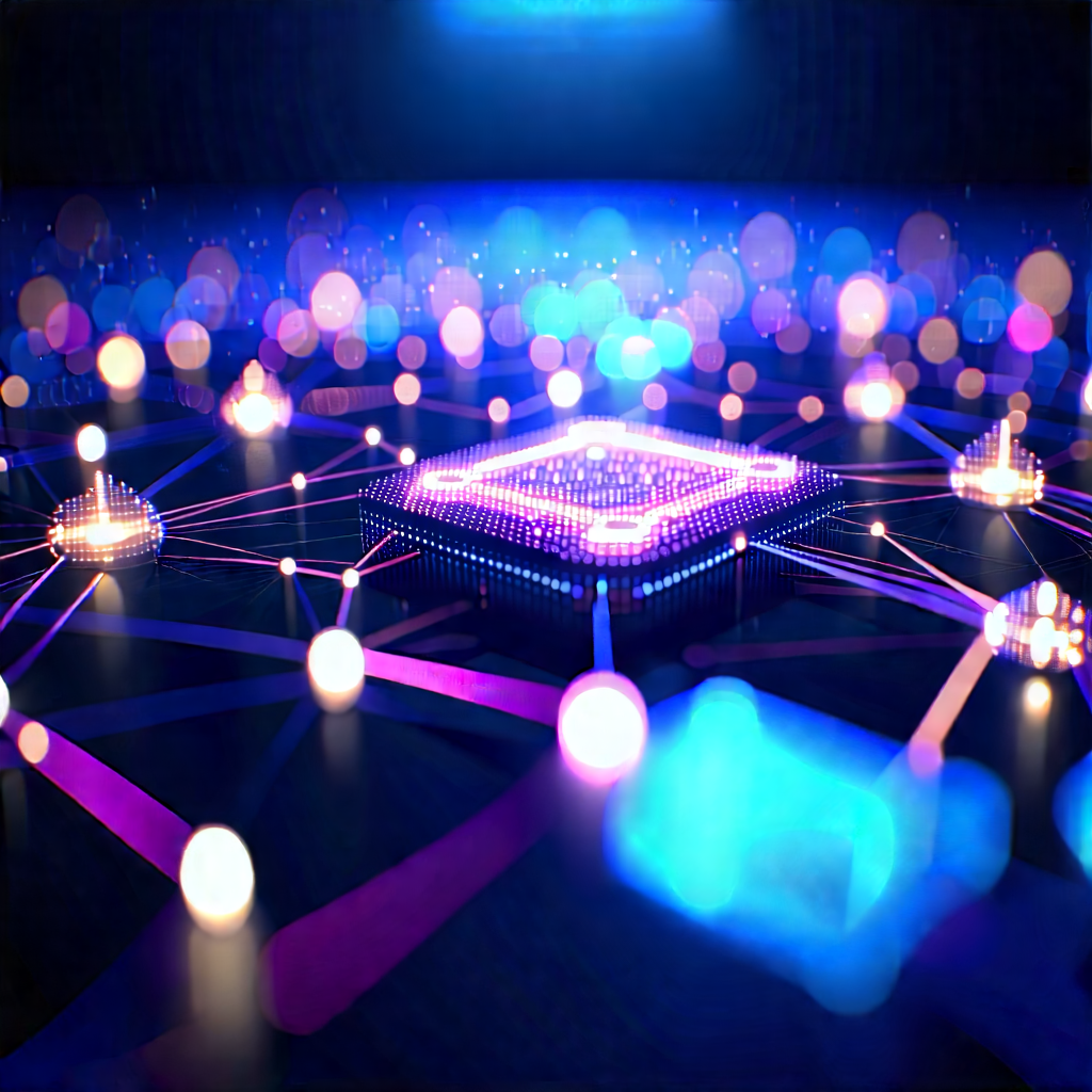 Blockchain Network Visualization With Image, There
