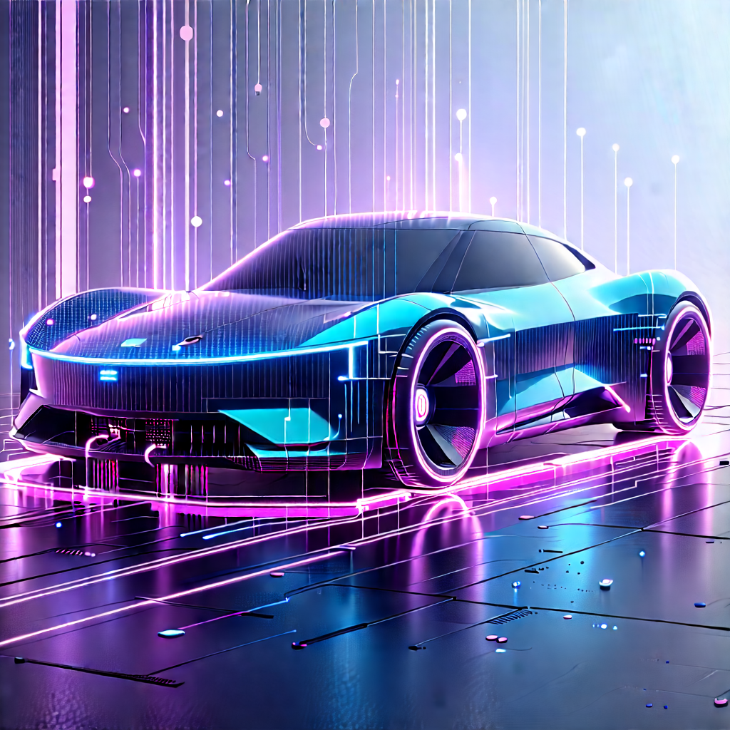 Innovative Electric Vehicle Design With Futuristic Blue