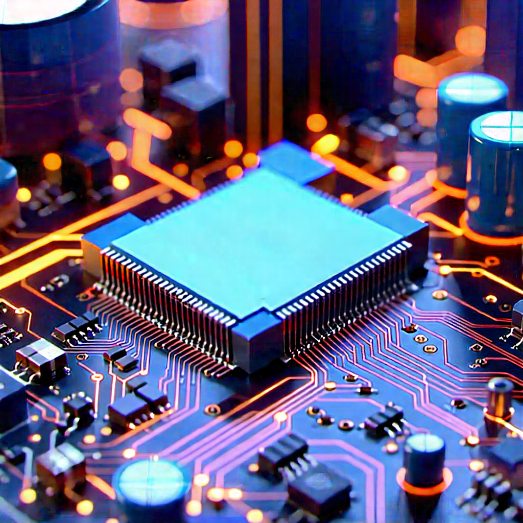 Close-up of electronic circuit
