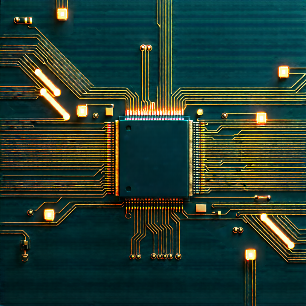 Close-up of electronic circuit