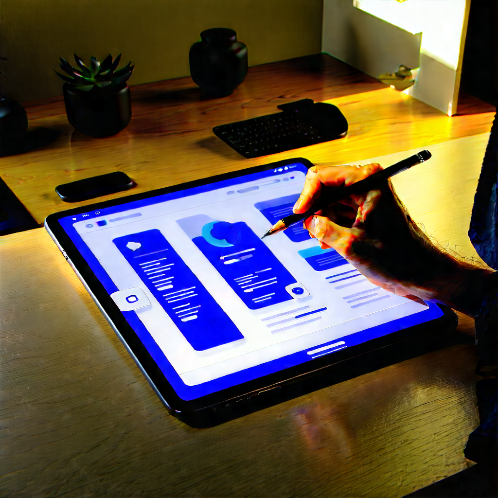 Tablet with user interface