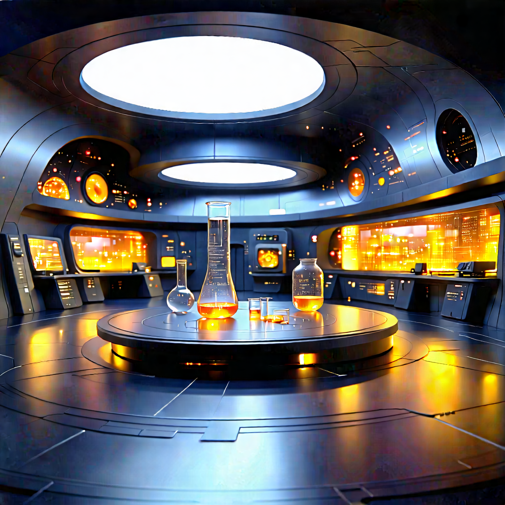 (futuristic:1.25) Research Laboratory With Futuristic Setting,