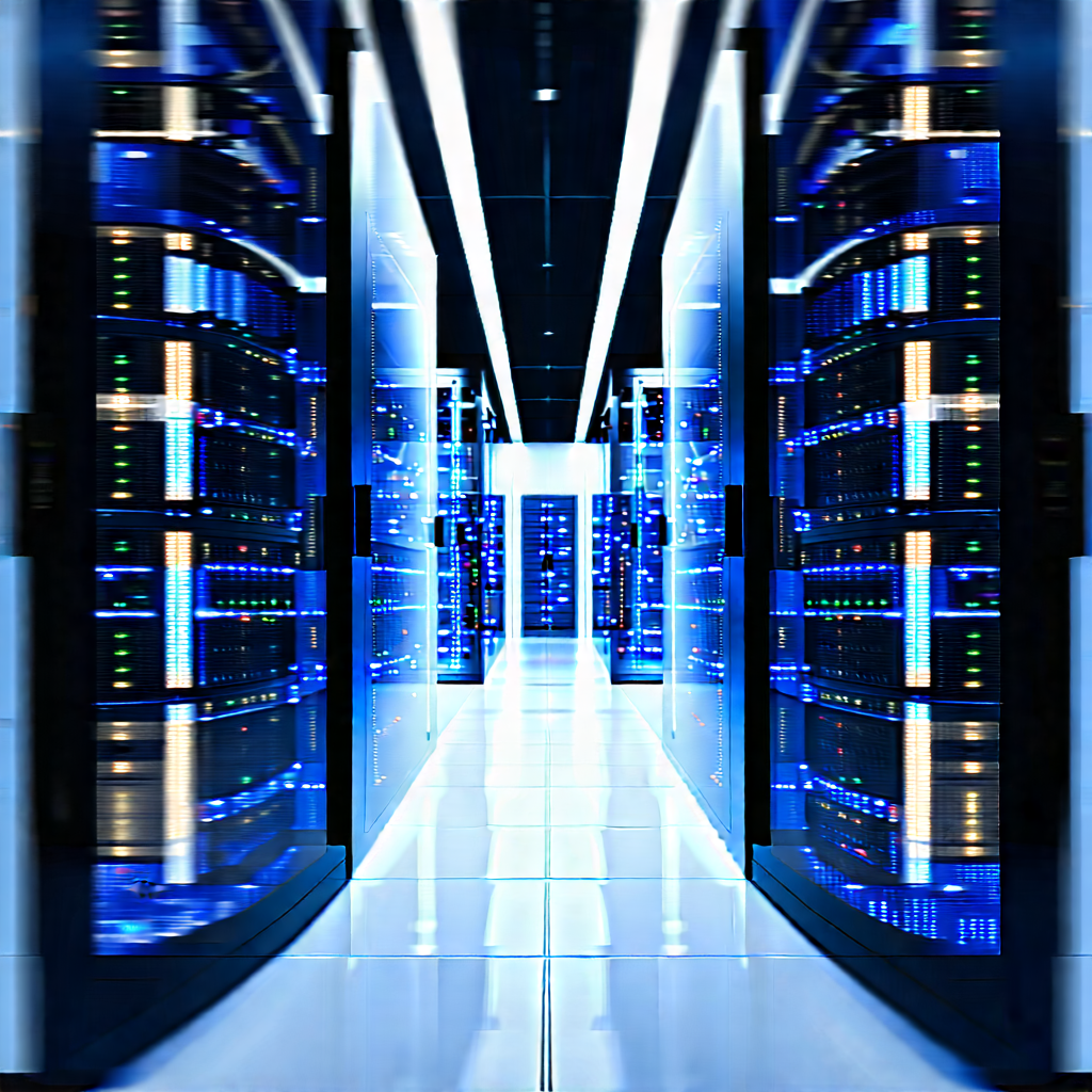 (futuristic:1.31) server room