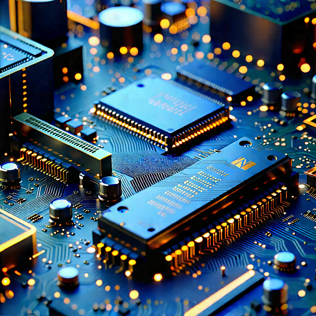 Close-up of electronic circuit