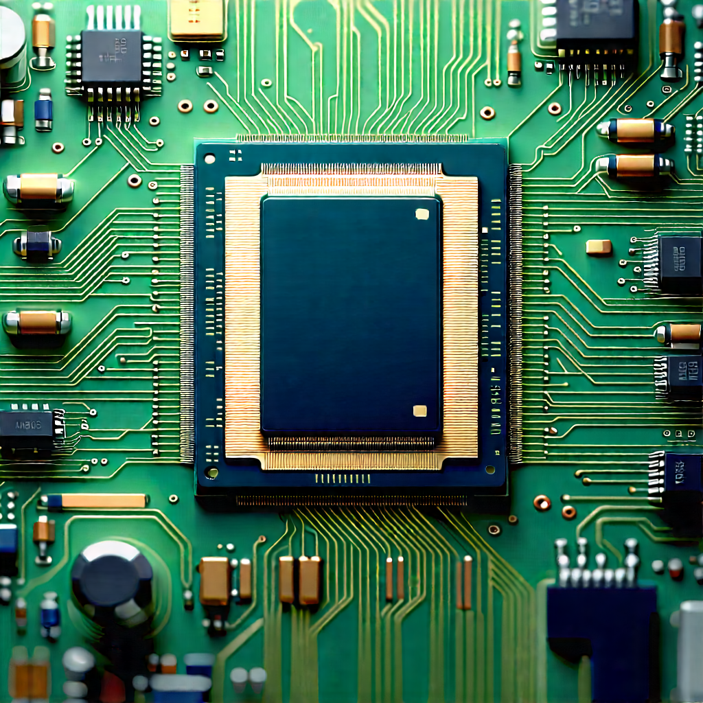 Close-up of microprocessor