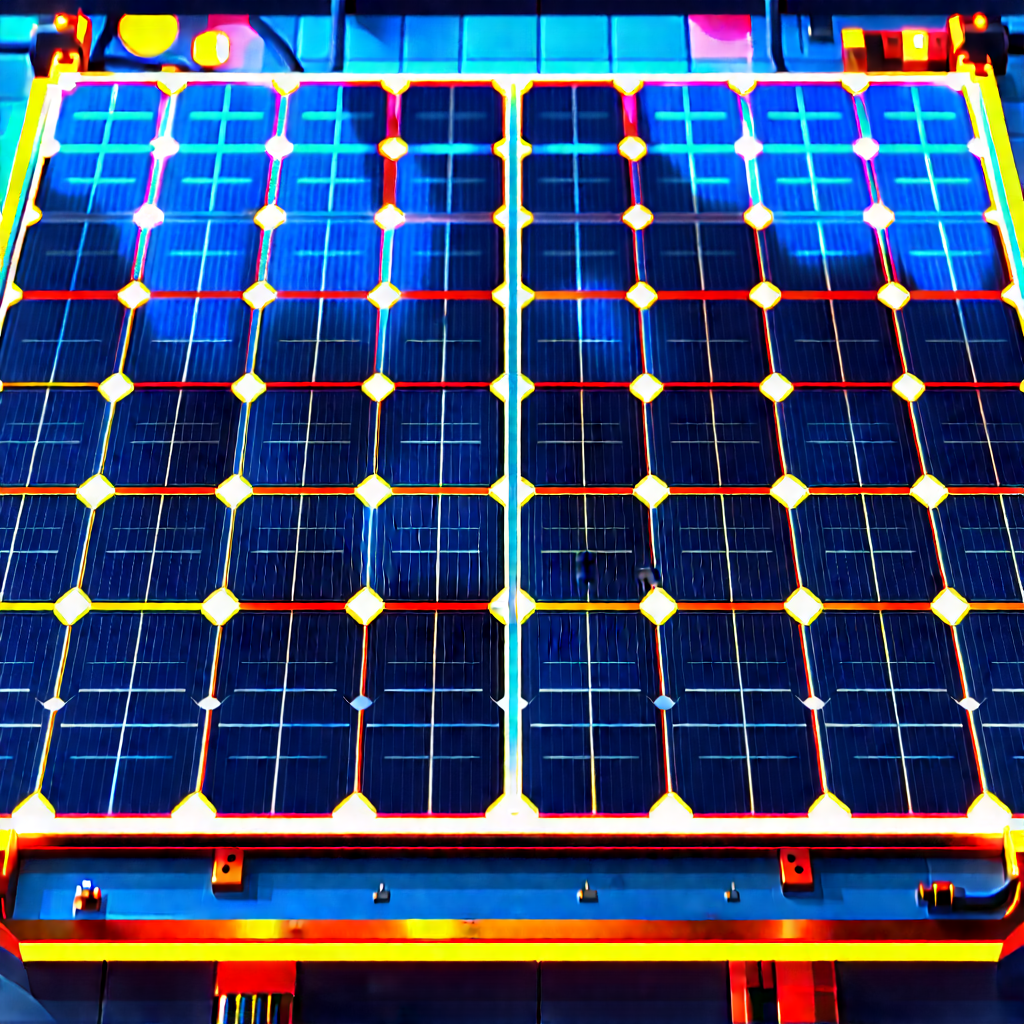 Solar Panel With Neon Accents With Solar Panel