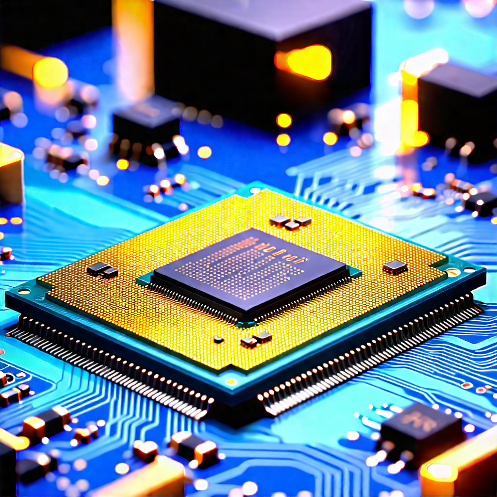 Close-up of microprocessor