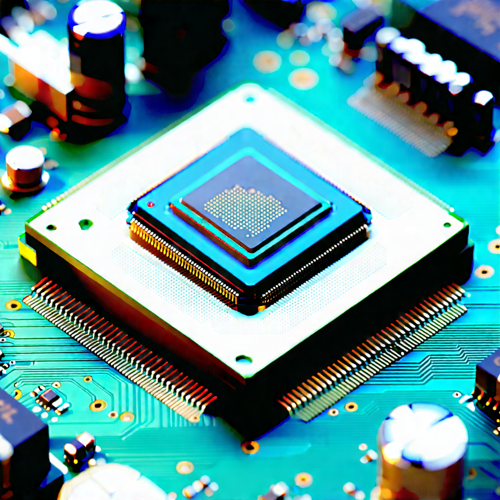 Close-up of microprocessor