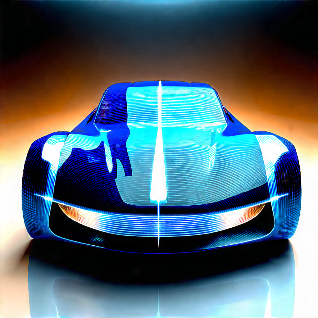Innovative Electric Vehicle Design With Blue White