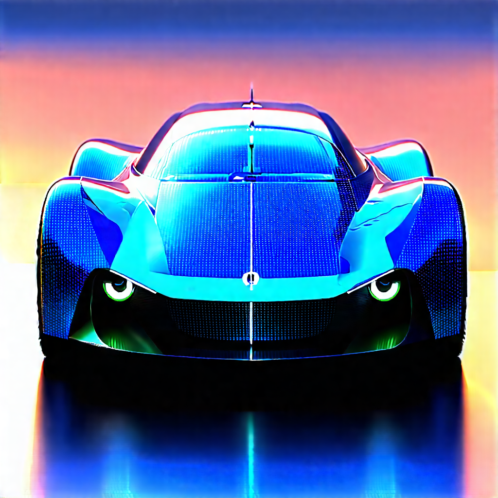 Innovative Electric Vehicle Design With Blue Sports