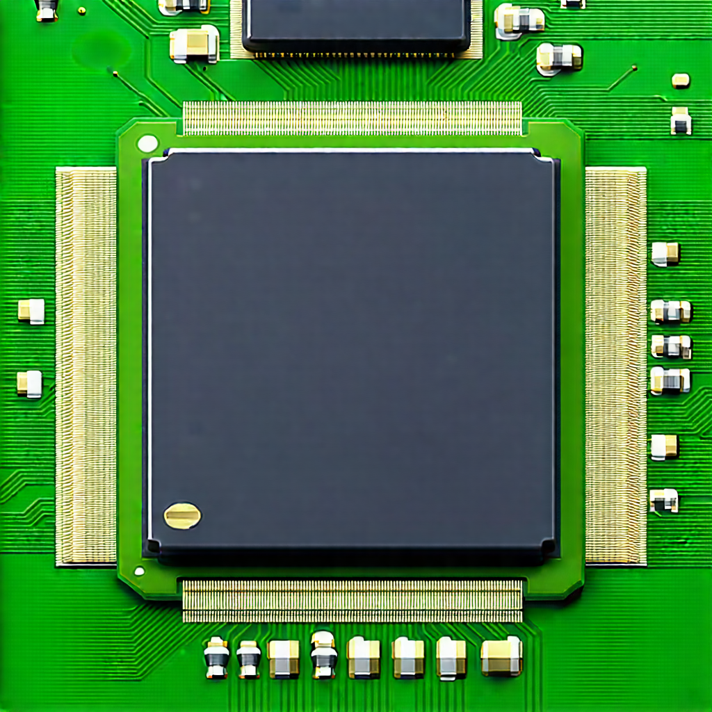 Close-up of microprocessor