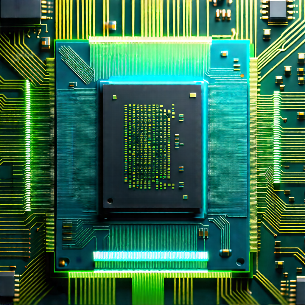 Close-up of microprocessor