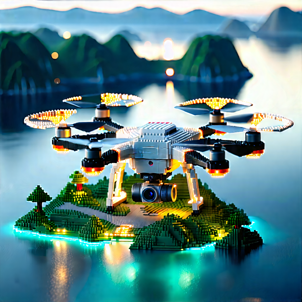 Drone With (digital:1.43) Artwork With Large Drone
