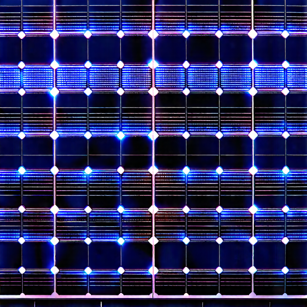 Solar panel with neon accents