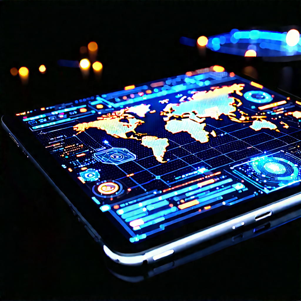 Tablet With Data Visualization With Tablet Computer