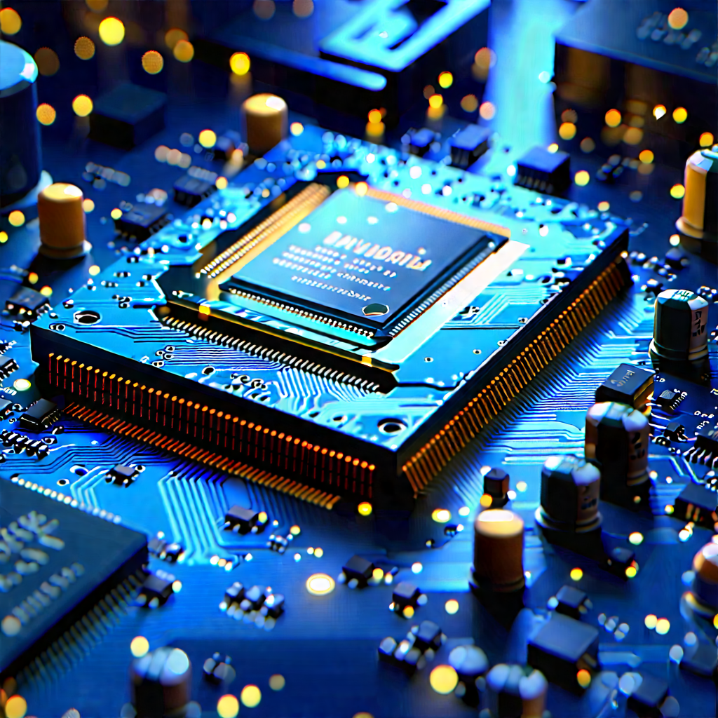 Circuit board with (digital:1.32) particles