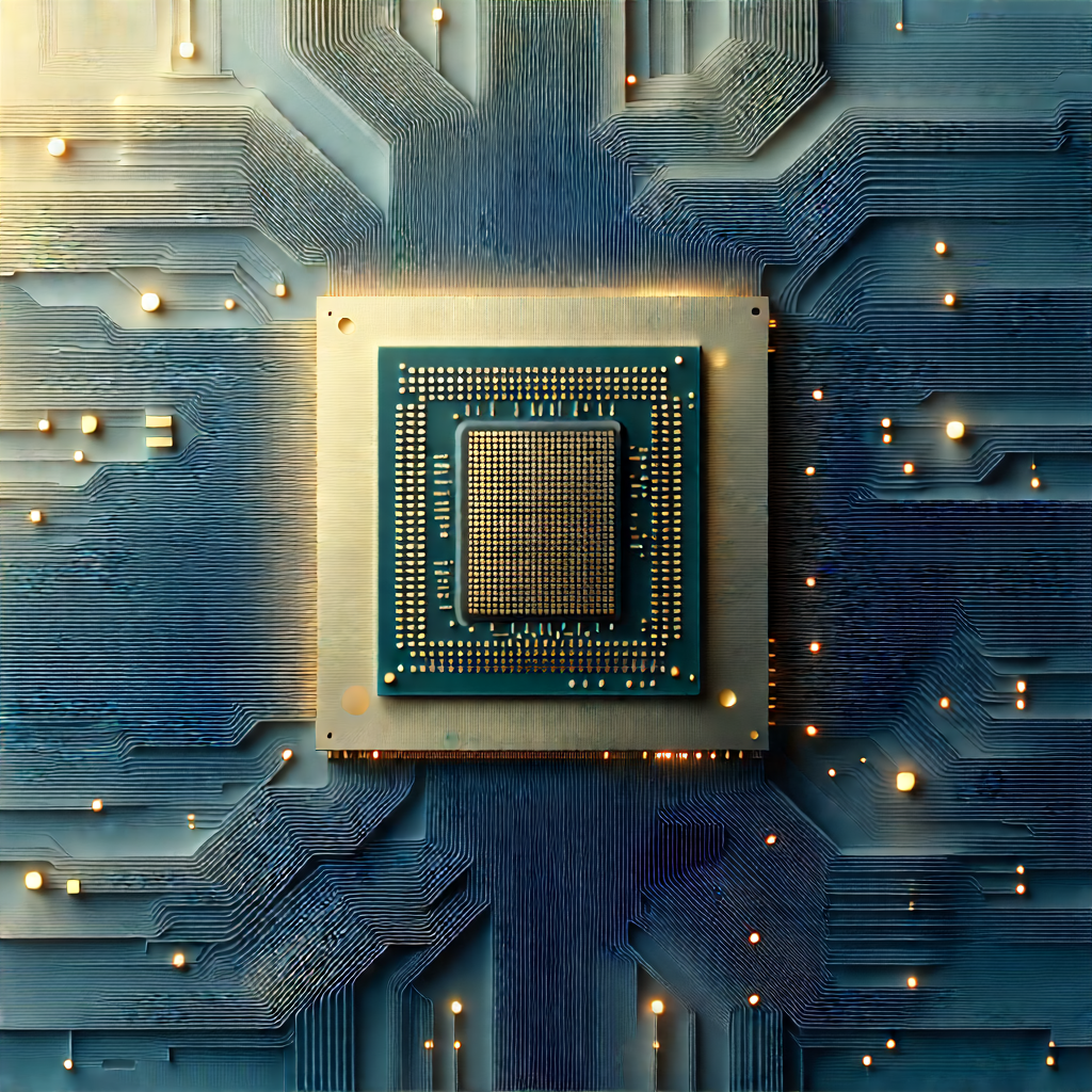 Close-up of microprocessor