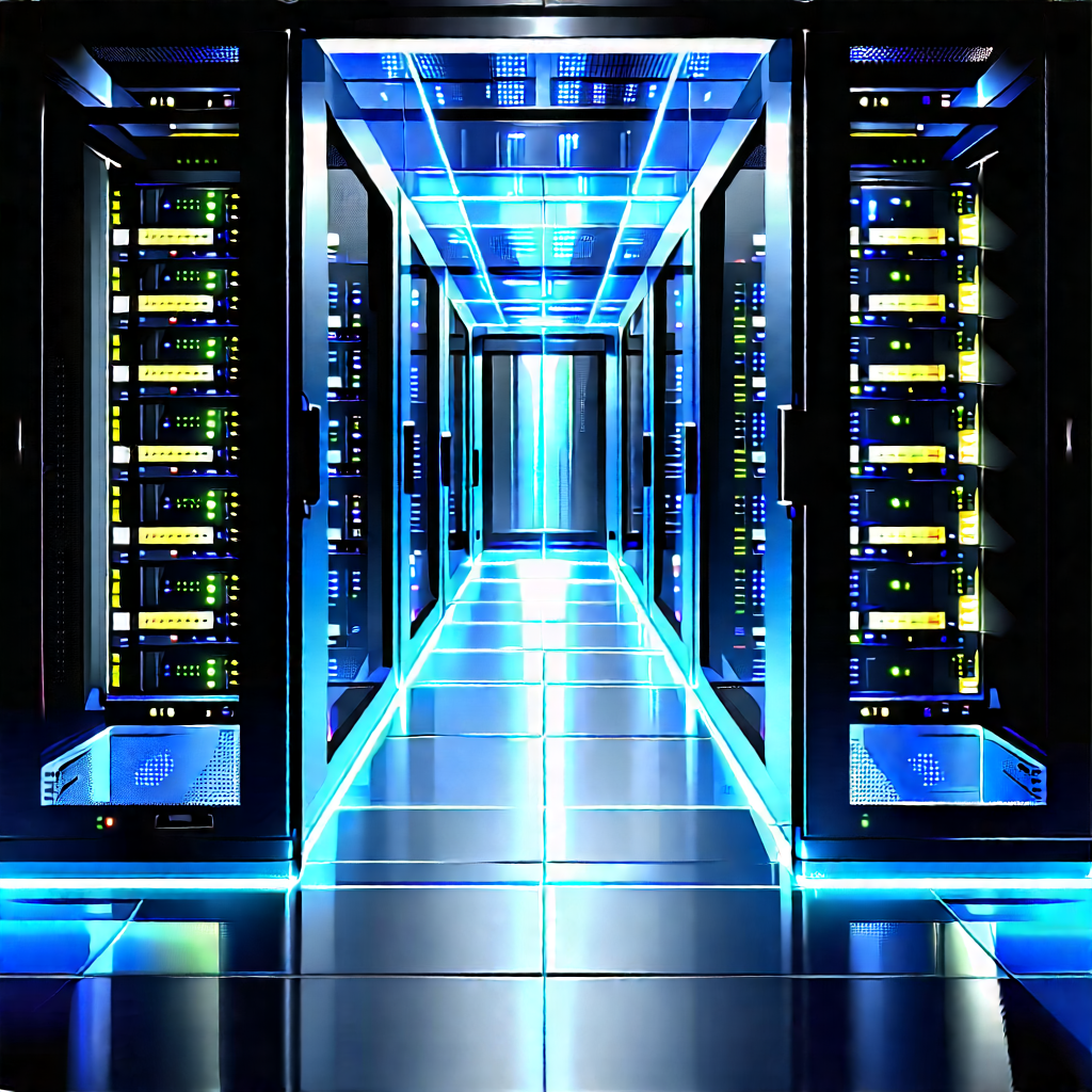 Server rack with holographic projection
