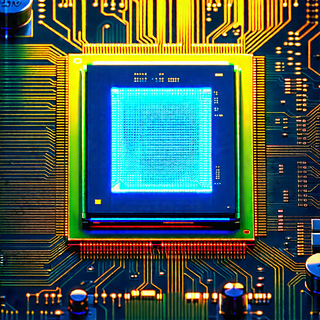 Close-up of microprocessor