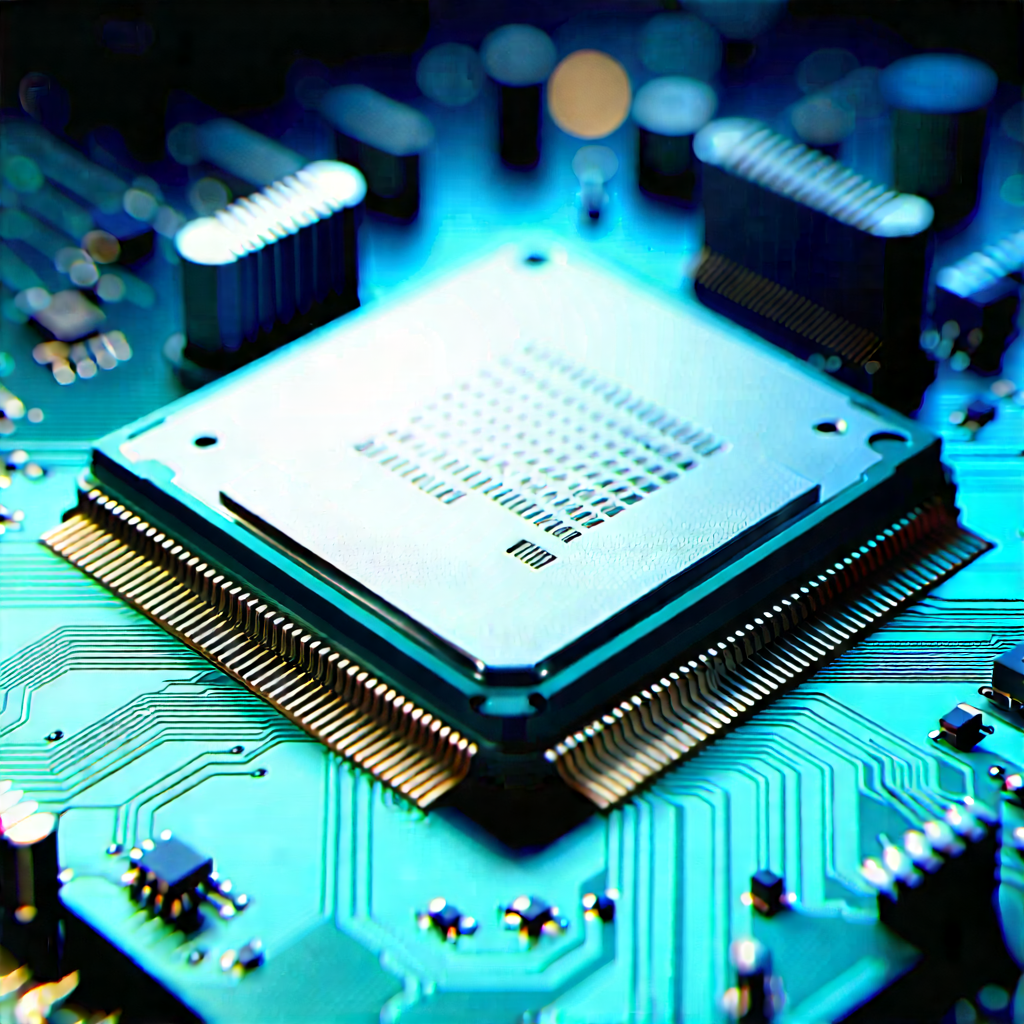 Close-up of microprocessor