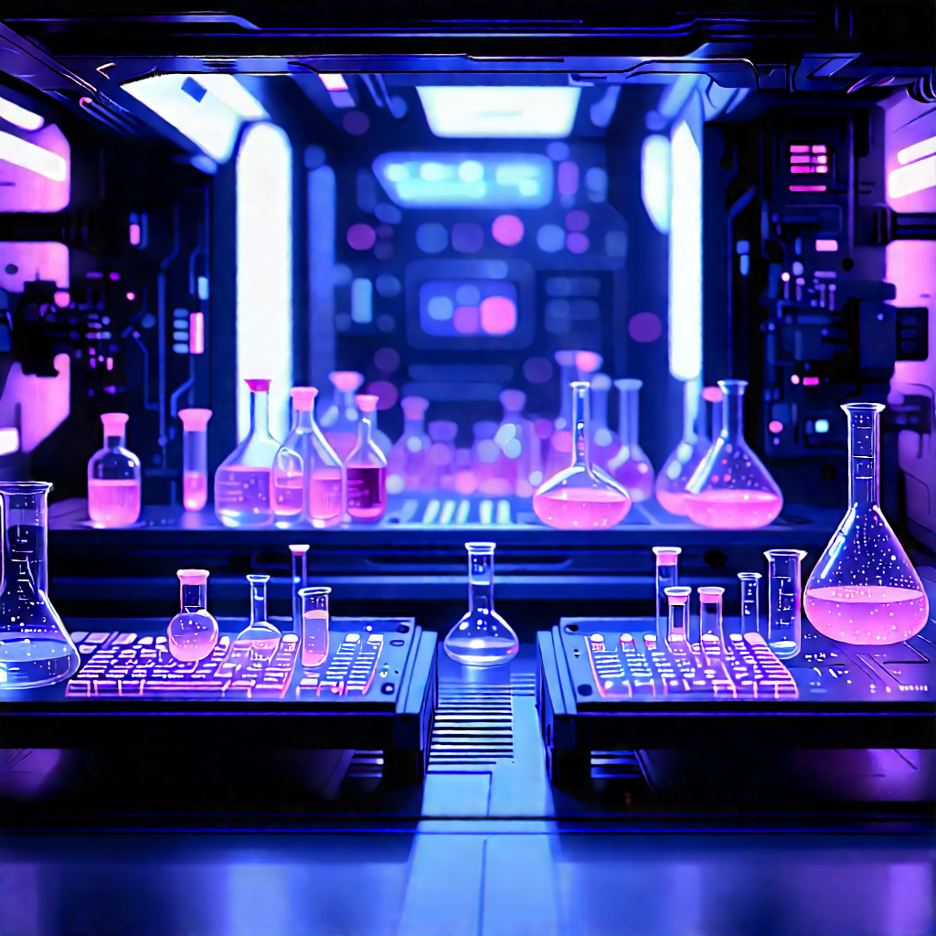 Futuristic Research Laboratory With Image, There