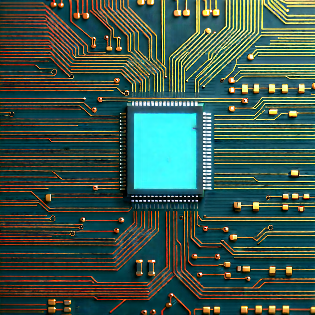 Close-up of electronic circuit