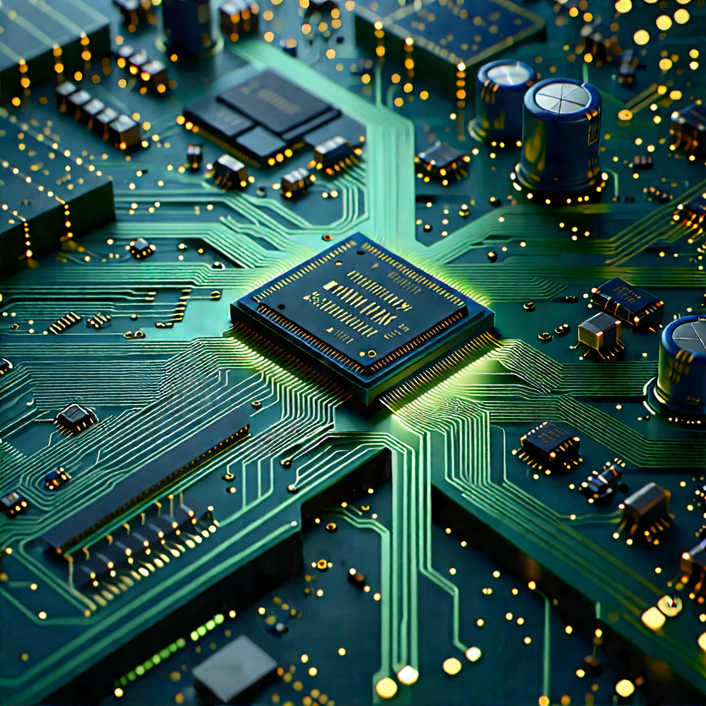Close-up of electronic circuit