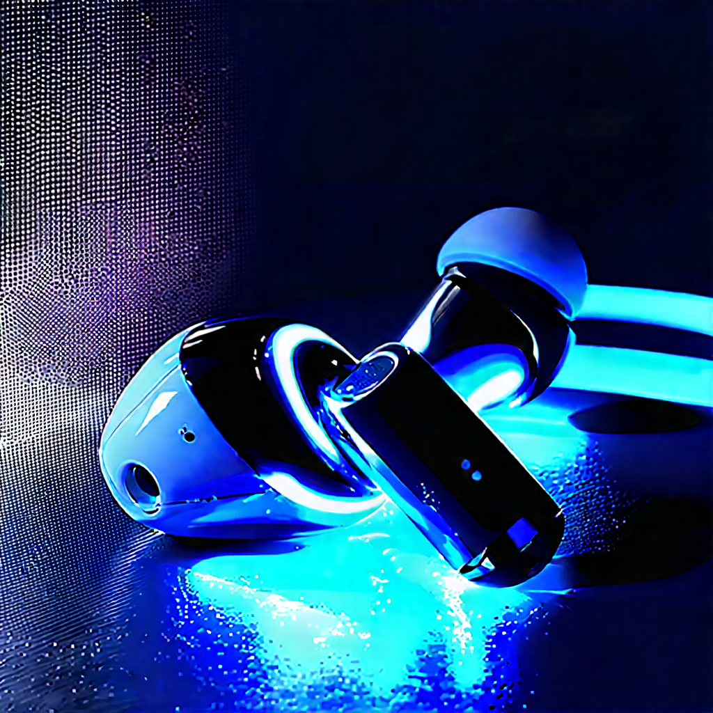 Wireless Earbuds With Streaming Content With Pair Blue