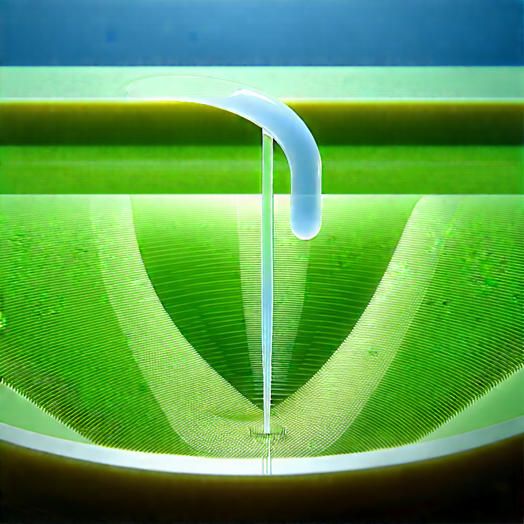 Agricultural Technology In (modern:1.35) Laboratory With Green, Wavy
