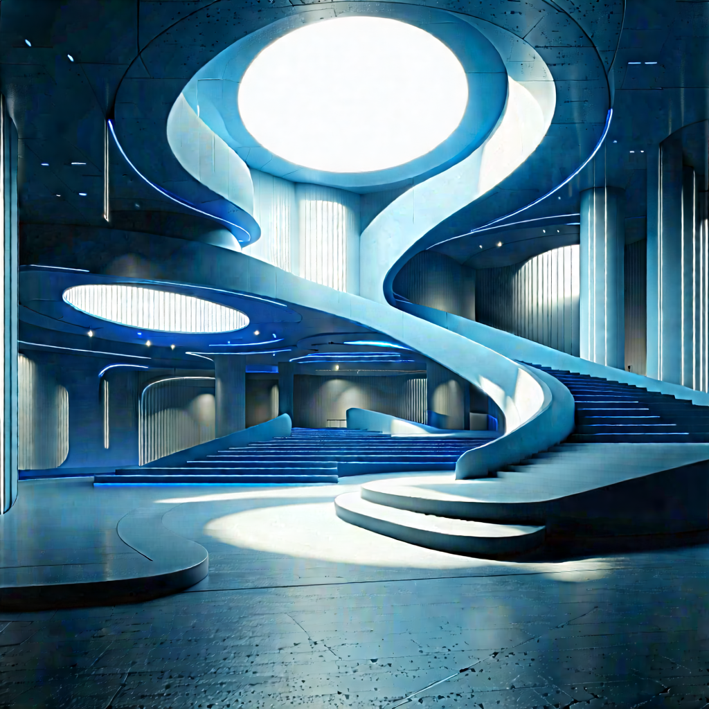 Futuristic Innovation Hub With Large, Modern