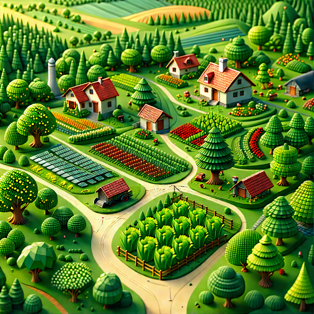 Agricultural Technology In Tech Office With Colorful, Detailed