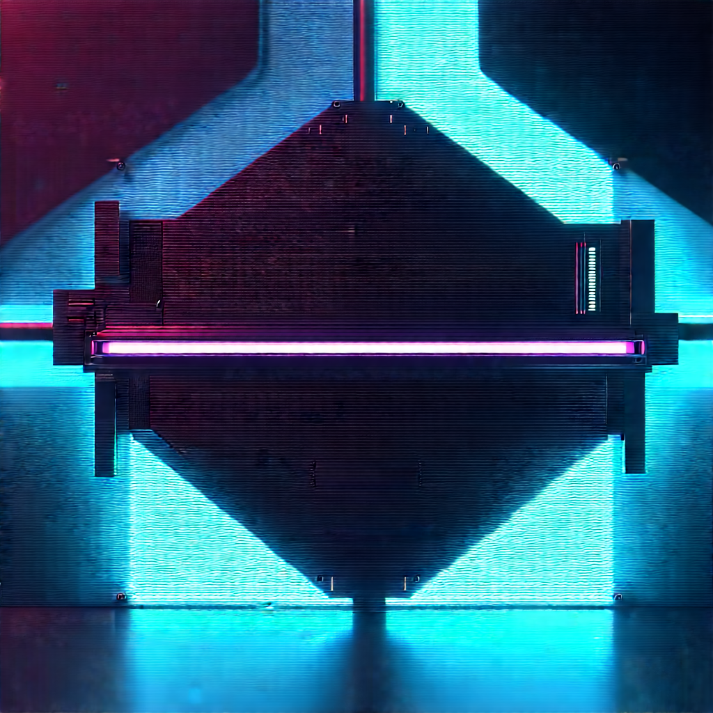 Quantum computer with neon accents