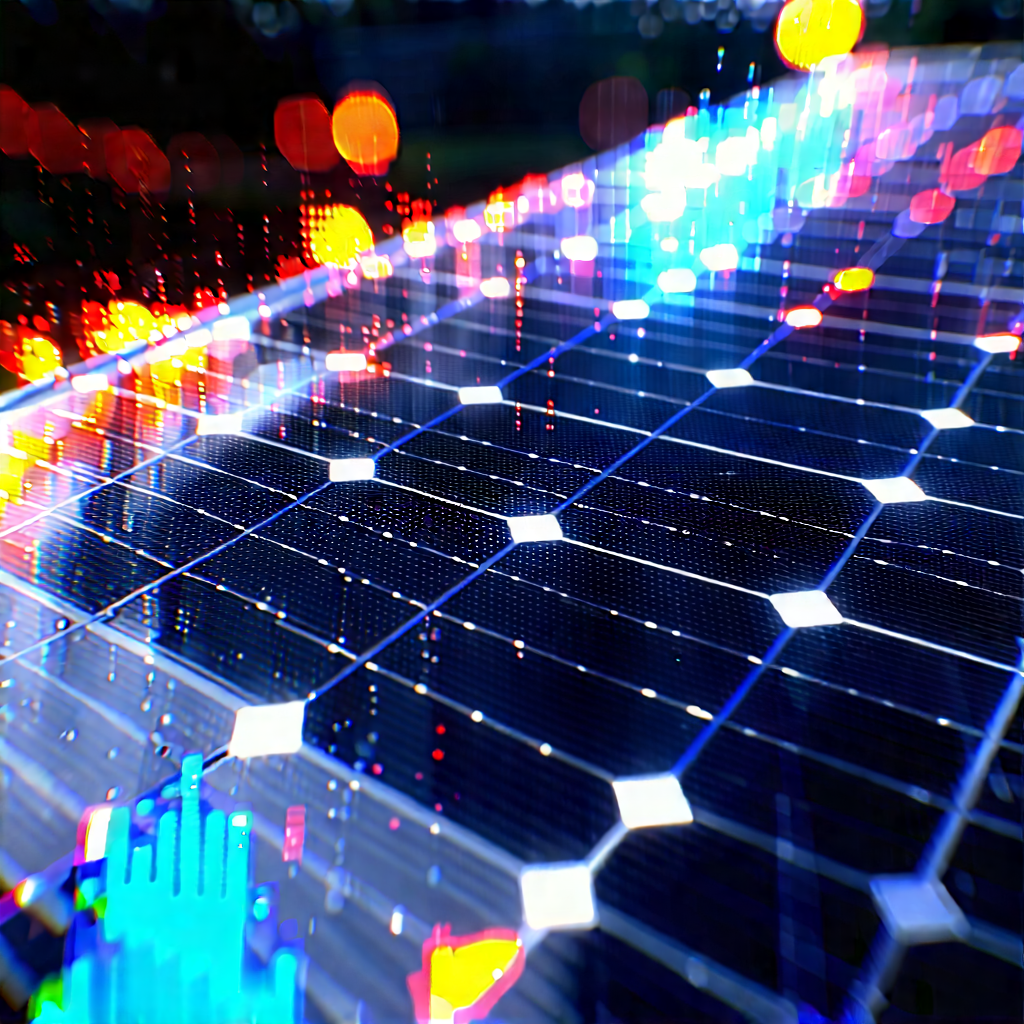 Solar panel with holographic projection